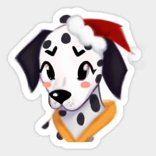 Cute Dalmatian Drawing Sticker